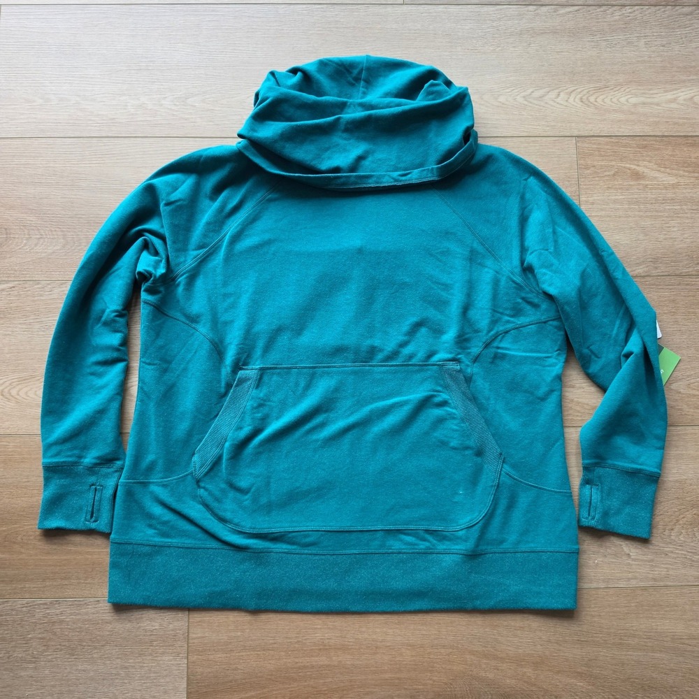 LL Bean Beans Cozy Pullover Sweatshirt Warm Teal, 3X Plus